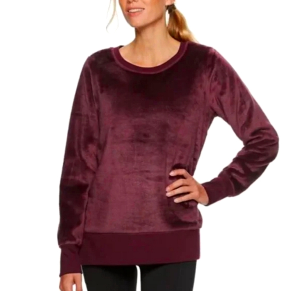 Super Soft Velour Crew Neck Lounge Pullover